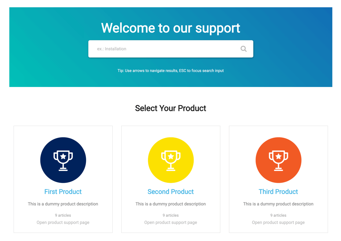 Create multi-product support hub with MinervaKB